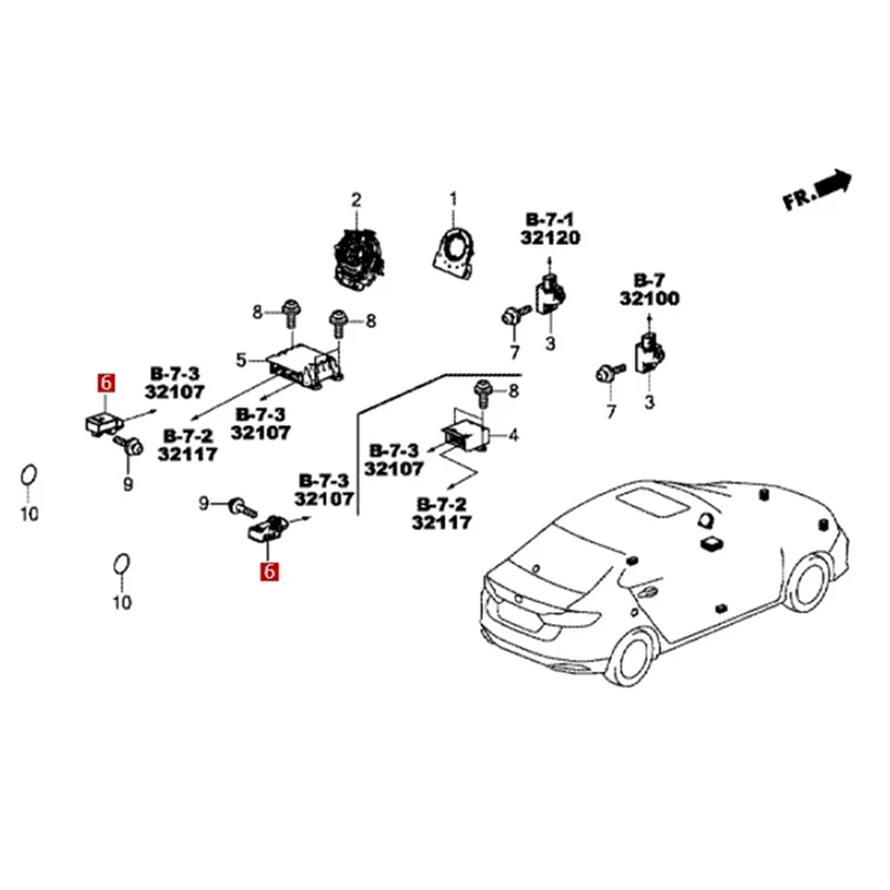 

NEW-77970-T5A-N01 For 15-20 Fit 15-20 City 15-17 Spirior 15-16 Acura TLX 16-19 GREIZ 17-19 Gienia Collision Sensor