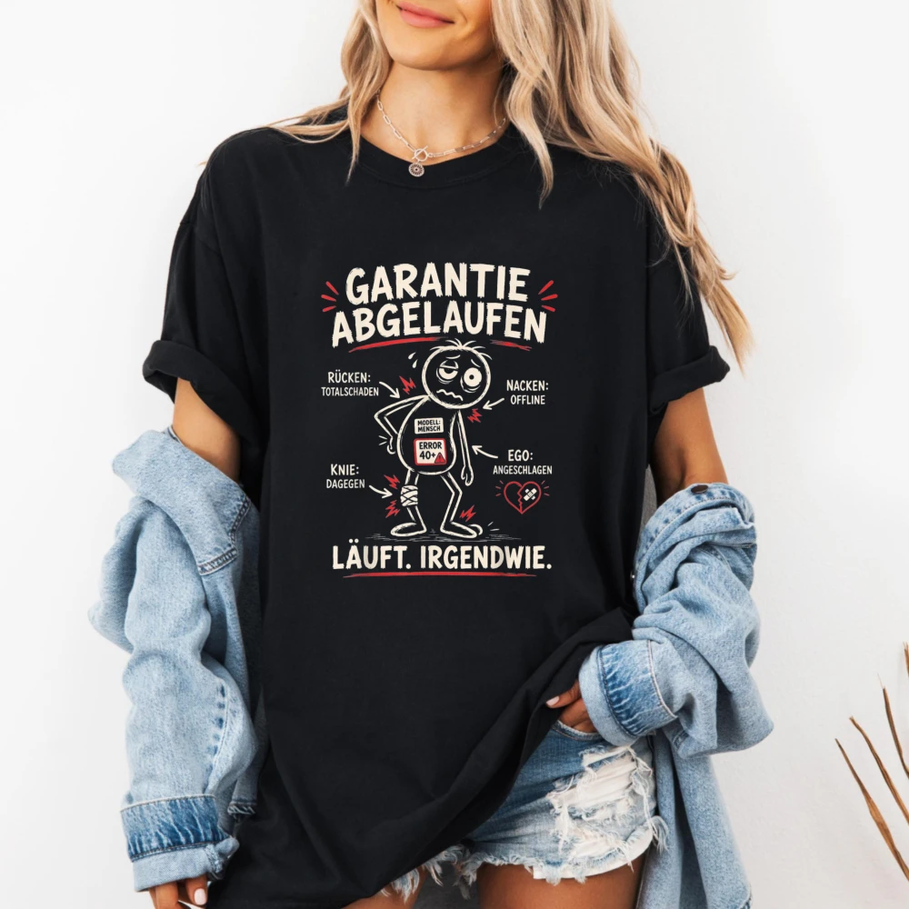 Aua Au Older Getting Older Man Old Funny Birthday T-shirt Out of Warranty Aging Body Tees Family Holiday Gathering Party Tshirt