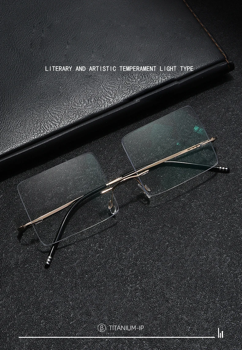 Special Glasses For Playing Billiards Men's Frameless High-Definition Eyeglasses Ultra Light Pure Titanium Prescription Eyewear