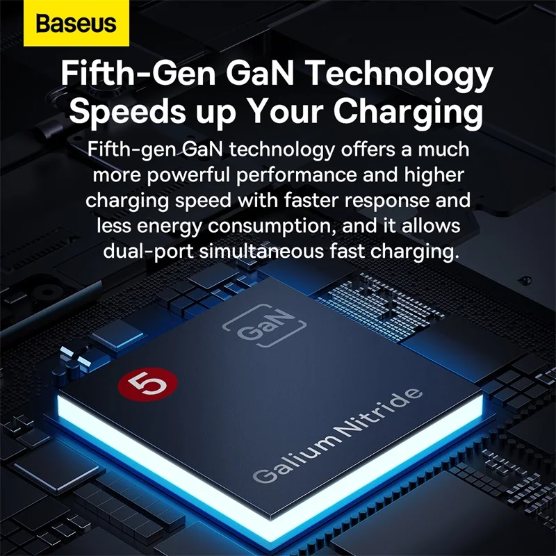 Baseus 65W GaN5 Pro USB C Charger PD 3.0 Quick Charge QC 4.0 Type C Fast Charging Portable Travel Charger For iPhone 14 MacBook