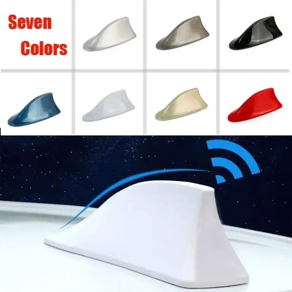 Car Roof Shark Fin Decorative Aerial Antenna Cover Sticker Roof Universal Car Radio FM Signal Design for All Auto Decorative