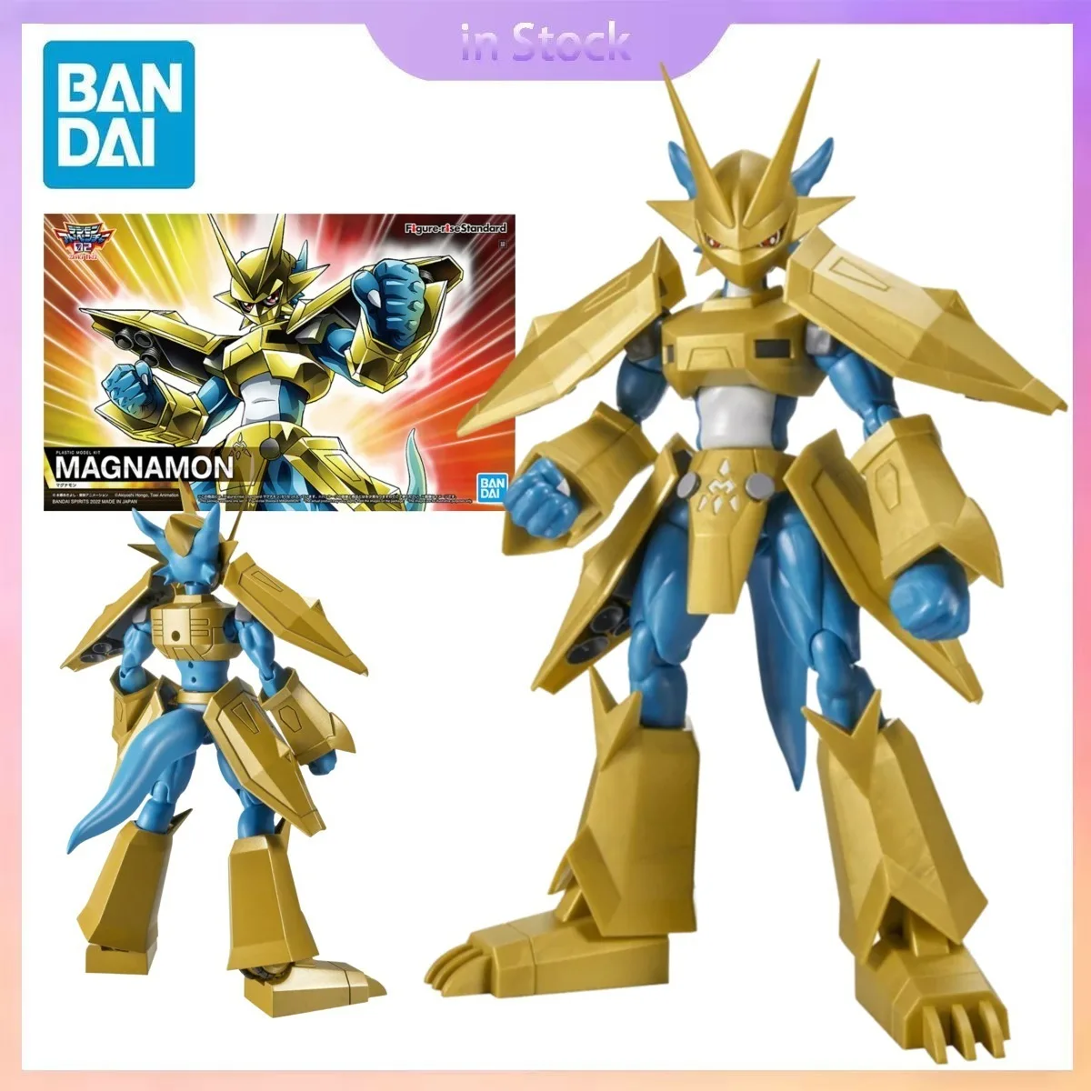 

Original Bandai Genuine In Stock Figure-rise Standard Magnamon Digimon Anime Collection Action Figure Model Kits Toys Gifts