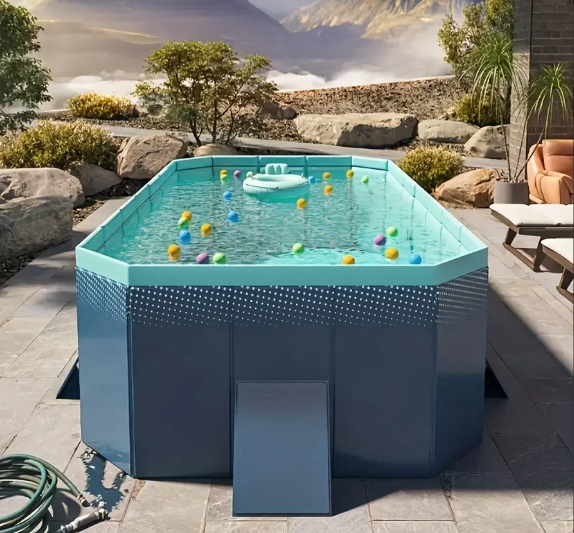 

Foldable Outdoor Large Swimming Pool,Family Pool,Summer Water Party Non-Inflatable Swimming Pool, for Outdoor,Garden