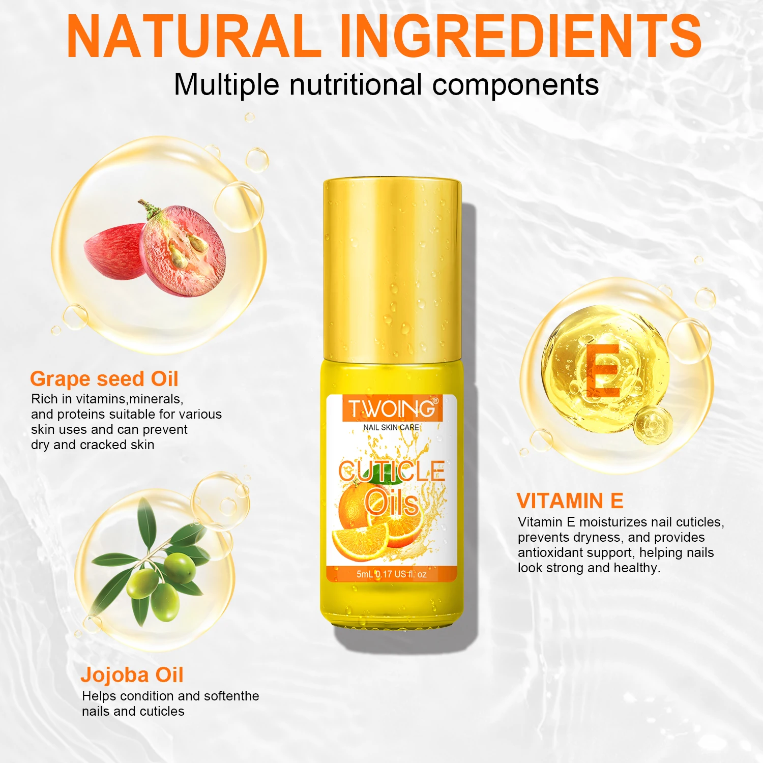 TWOING 5 مللي زيت تغذية الأظافر علاج الأظافر زيت إصلاح البشرة منع Agnail طلاء الأظافر تغذي الجلد علاج أداة العناية بالأظافر