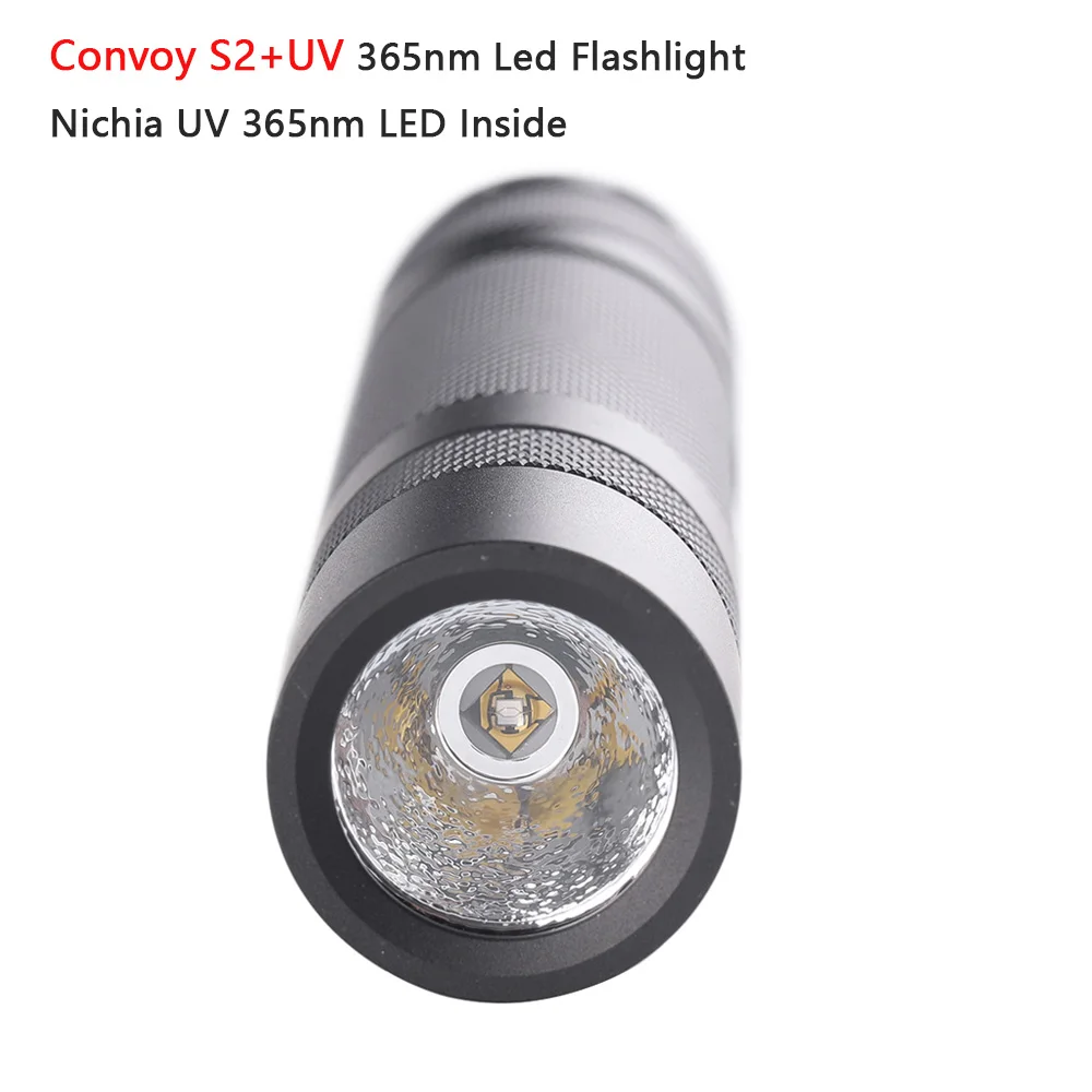 

Convoy S2+ UV 365nm LED Flashlight Side 276A LED UVA 18650 Ultraviolet Flashlight For Fluorescent Agent Detection