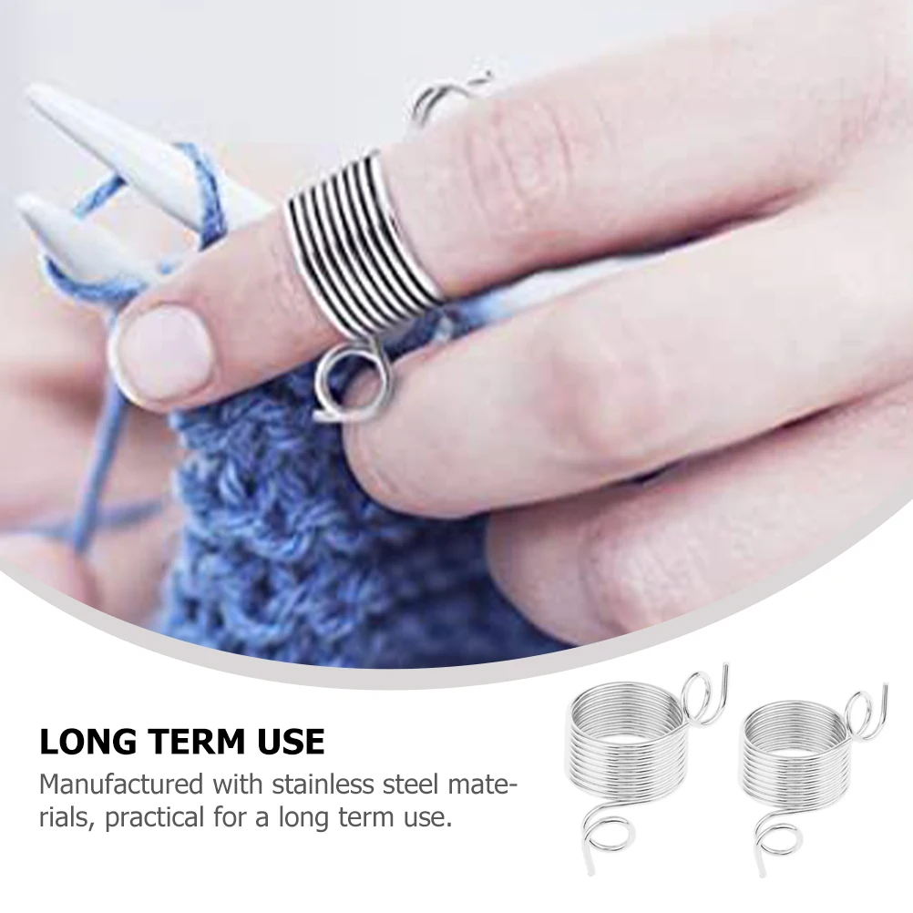 

12Pcs Crochet Tension Rings Rustproof Braided Knitting Loops for Smooth Yarn Control Ideal for Knitting and Sewing Work