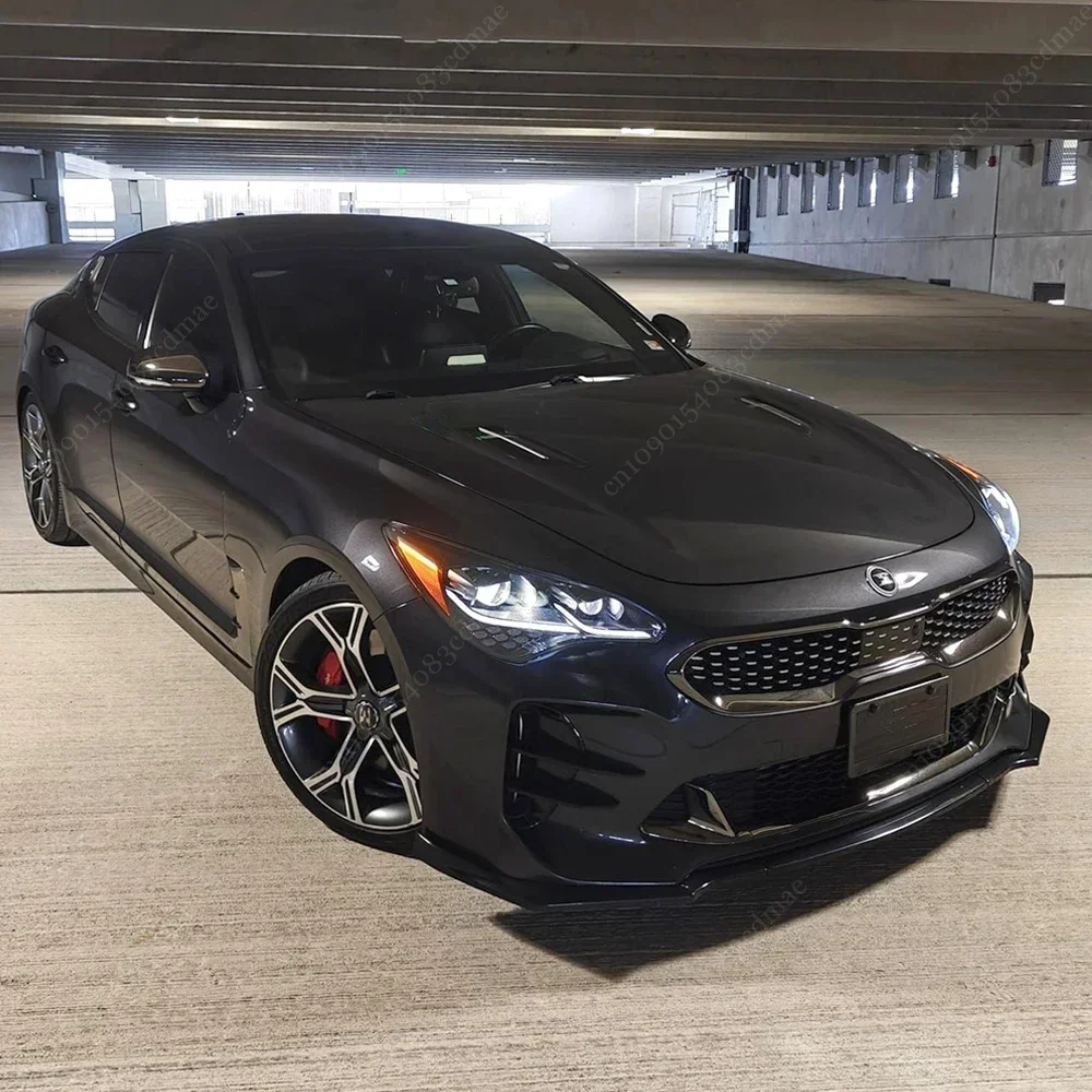 For Kia Stinger GT 2018-2023 Front Bumper Splitter Lip Diffuser Spoiler Guard Deflector Body Kit Tuning 3Pcs Car Accessories