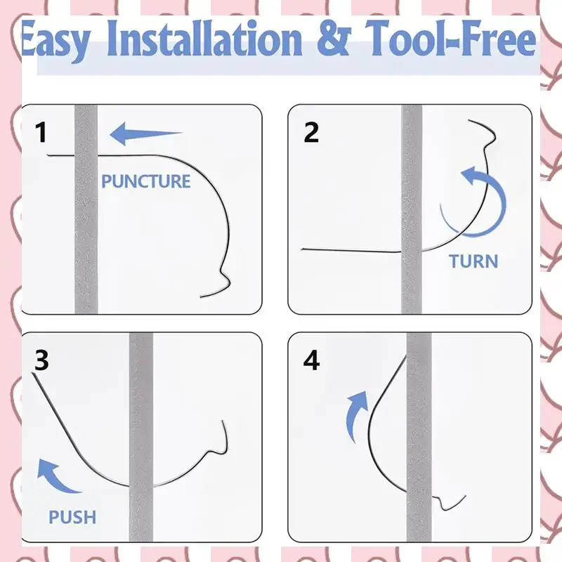 

HHTL 20PCS Picture Hangers For Drywall, Stainless Steel Super Hooks, Wall Hooks For Hanging,Picture Hanging Kit, Picture