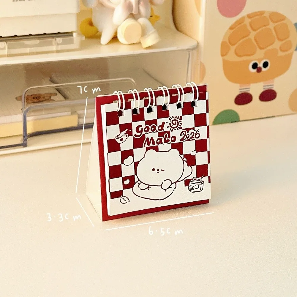 

Мини-настольный календарь на 2026 год, мультяшный планировщик Капибара, формат настольного календаря, ежедневник, офисные канцелярские принадлежности