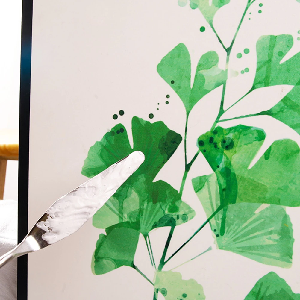 5Pcs Metal Painting Knives Set Stainless Steel Blades Wooden Handles Oil Paint Palette Tools for Art Class Canvas