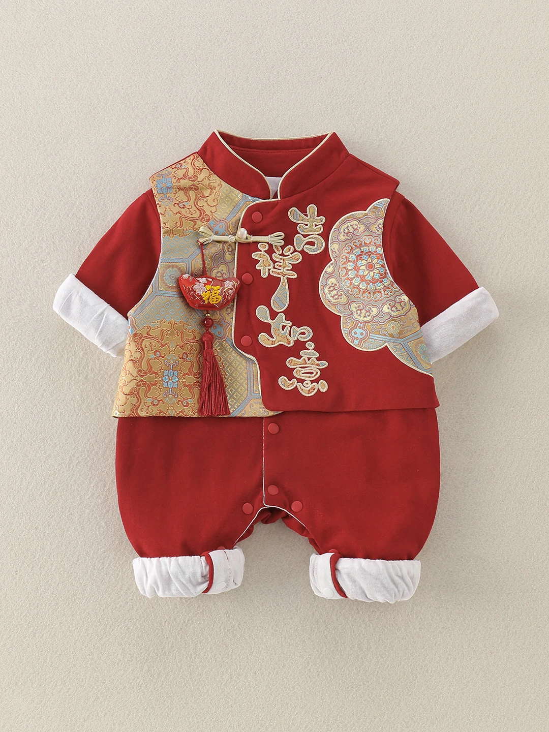 

Chinese Sle Baby Rer Set One Year Old Birthday Clothes Boys Girls Celebra Outfit Spring Autumn Seasonal Wear