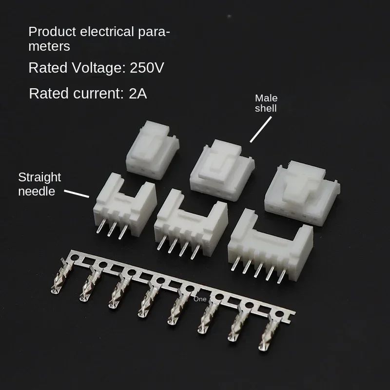 20 Sets/Lot Hy2.0mm Pitch Connector with Lock PCB Single Row Socket Pin Seat Wiring Terminal 2P 3 4 5 6 7 8 9 10P