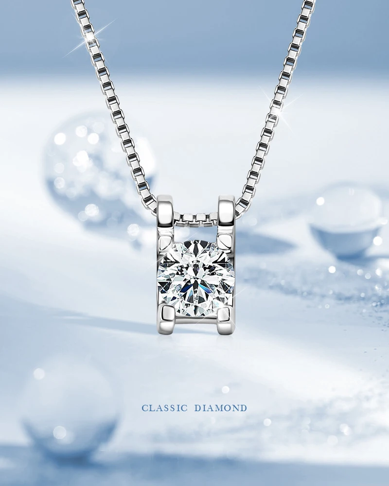 

Квадратный кулон с муассанитом, ожерелье D, цвет VVS1, лабораторные бриллианты, стерлинговое серебро 925 пробы для женщин, свадебные ювелирные украшения