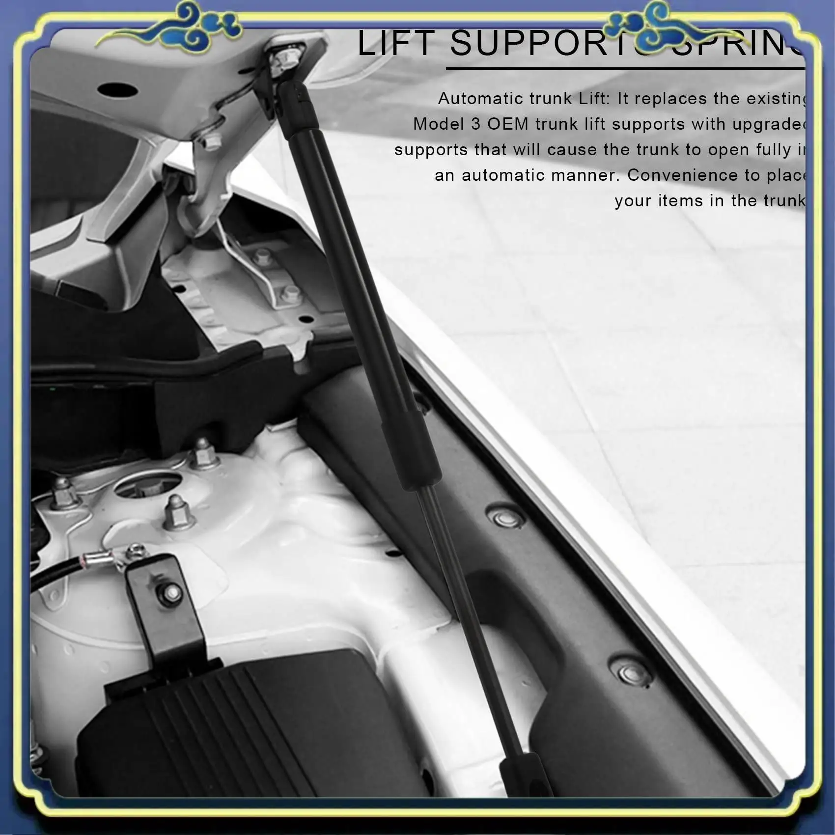 

AU16-2X Universal 400Mm 300N Car Front Cover Bonnet Hood Rear Trunk Tailgate Boot Shock Lift Strut Support Bar Gas Spring