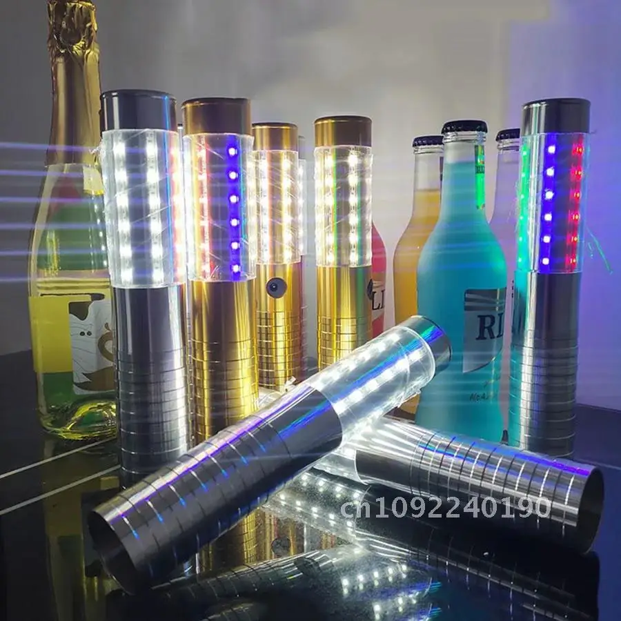 Chargeable Led Bar Strobe Baton Disco KTV Flashing Stick For Party Champagne Wedding Bottle Service Stopper Sparkler Wine Light