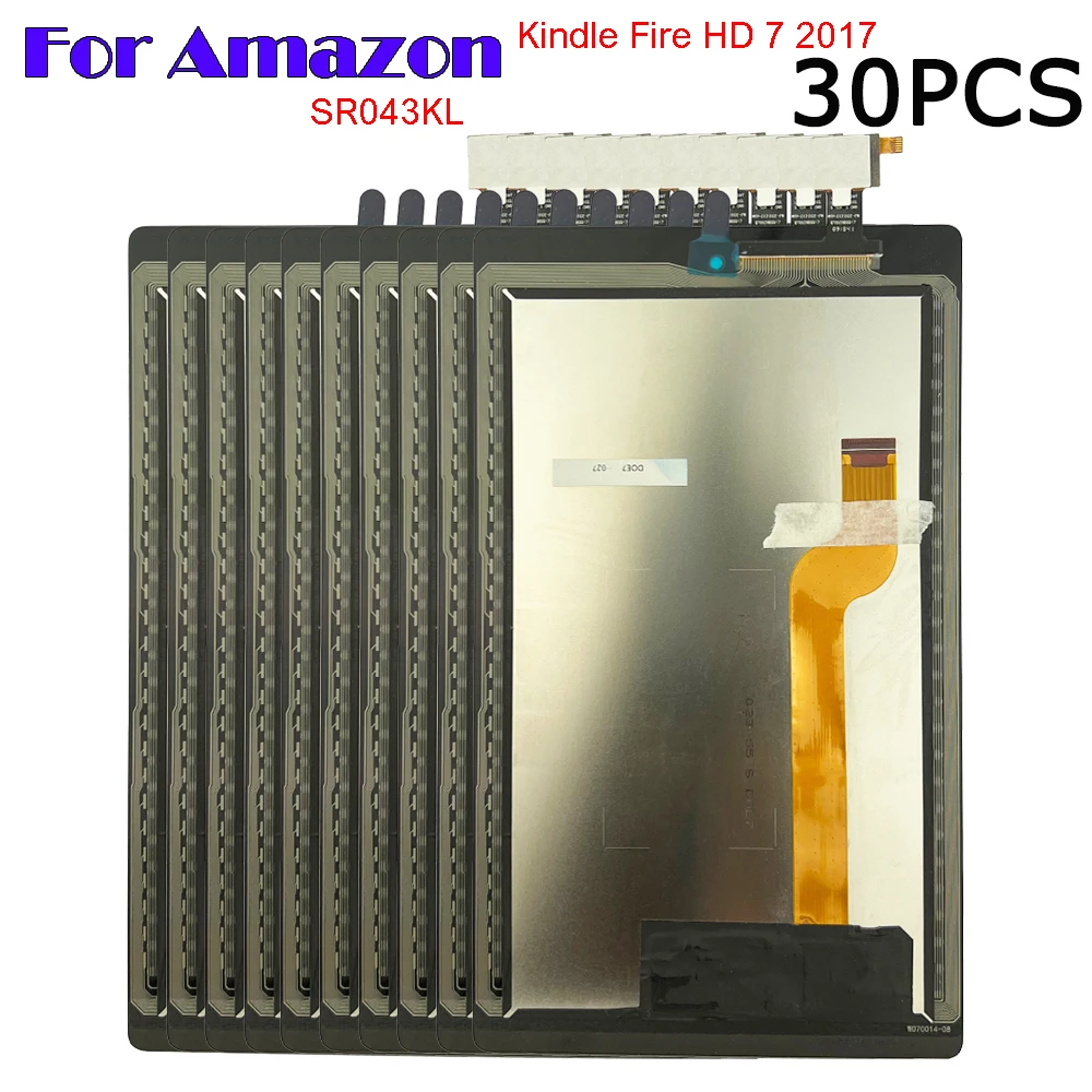 30PCS 7.0" For Amazon Kindle Fire 7th Gen HD7 2017 HD 7 SR043KL LCD Display Touch Screen Digitizer Assembly Replacement