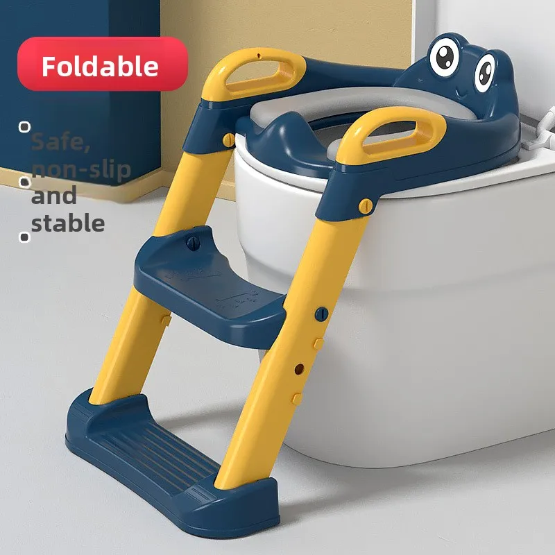 جديد الأطفال سلم المرحاض الرضع طفل خطوة للطي تخزين مقعد المرحاض مساعد المرحاض سلم سلامة الطفل الراحة مقعد المرحاض #2