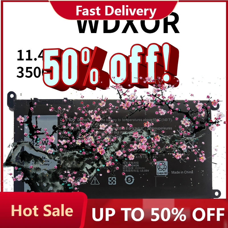 

【Fast Delivery】WDXOR 11.4V 42Wh For Dell Inspiron 15-5565 7000 5567 7368 7460 7560 7572 3CRH3 T2JX4 FC92N