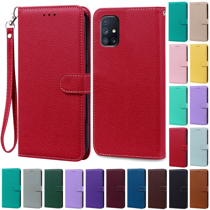 For Samsung M51 Case Soft Silicone Wallet Leather Flip Case For Samsung Galaxy M51 Case M 51 Stand Book Cover Coque Fundas