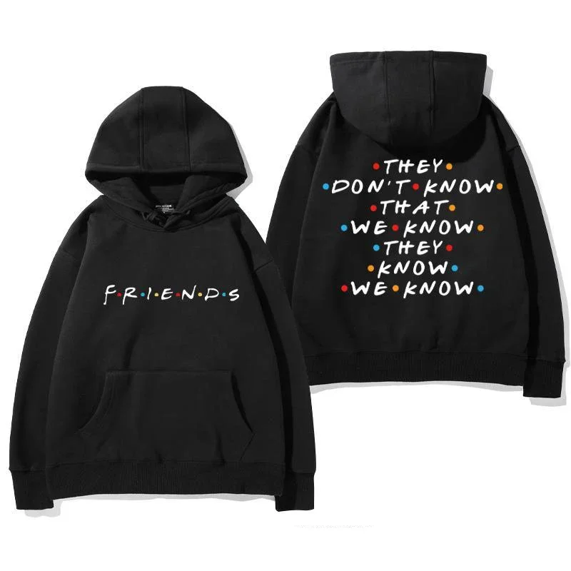 Friends Hooded Sweater American Drama Printing Women Same Round Neck Loose Casual Sweater Clothing Hoodies