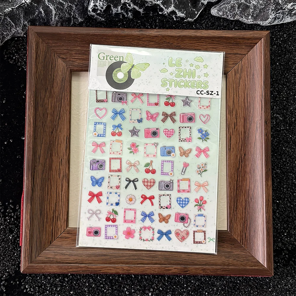 Phone Accessories Icon - Retro Kawaii Nail Stickers Heart Bow