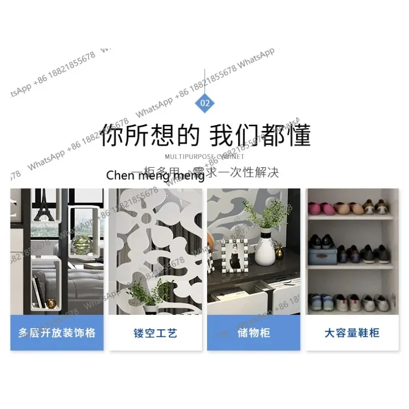 A57 الحديثة بسيطة الشمال خزانة تقسيم التخزين غرفة المعيشة الديكور باب شاشة خزانة مشروبات