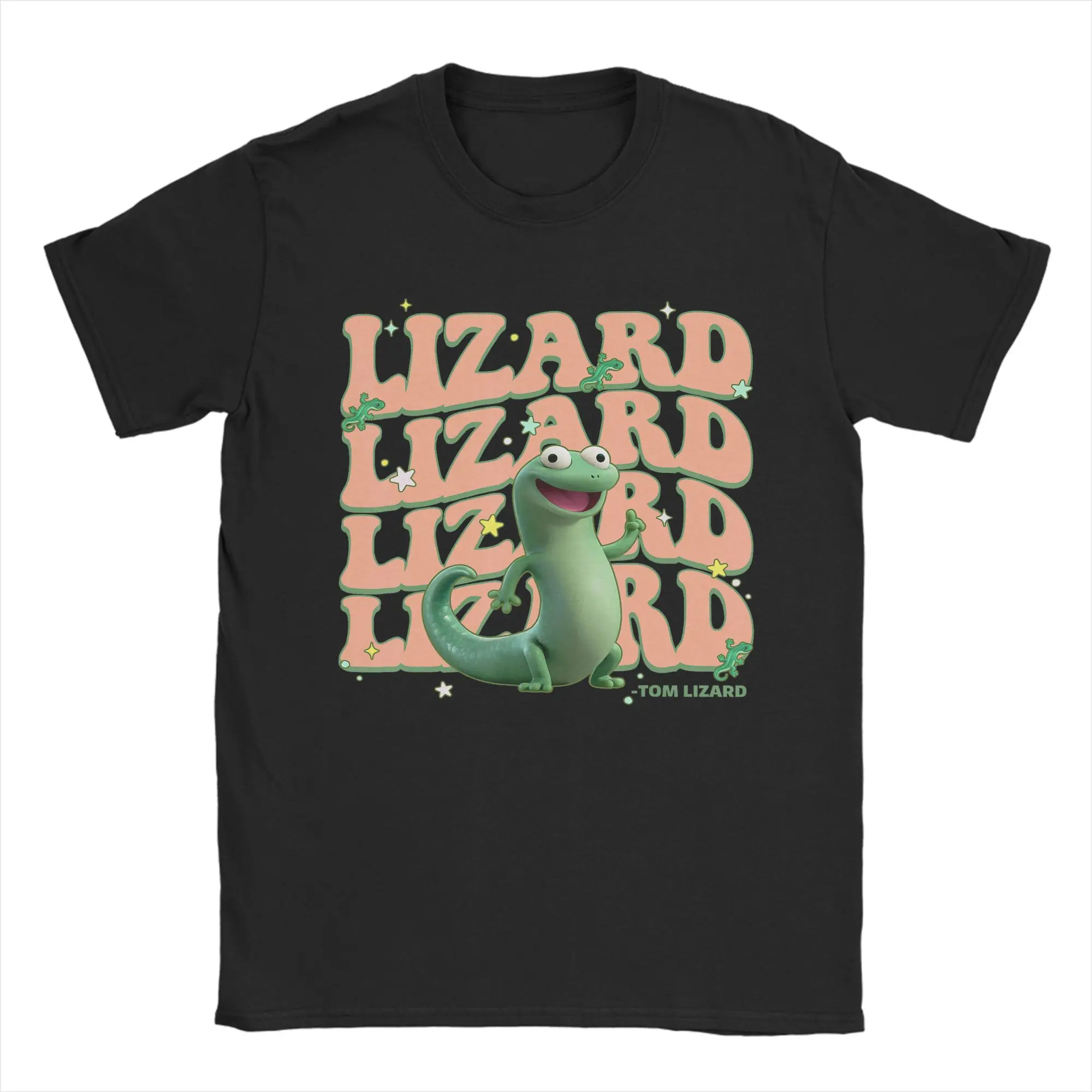 Camiseta Hoppers Cute Tom Lizard Groovy Poster para hombre, camisetas de algodón vintage con cuello redondo, camisetas de manga corta, ropa única