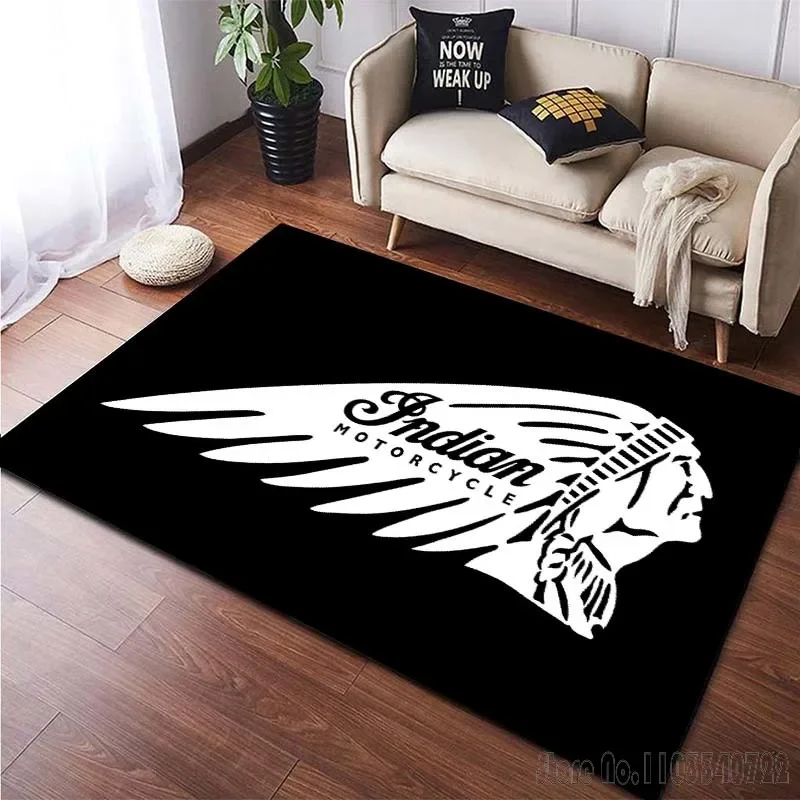 Motorcycle 1-Indian Pattern Rug Carpet for Living Room Bathroom Mat Creative Doormat Carpet for Bedroom Home Decor Rugs