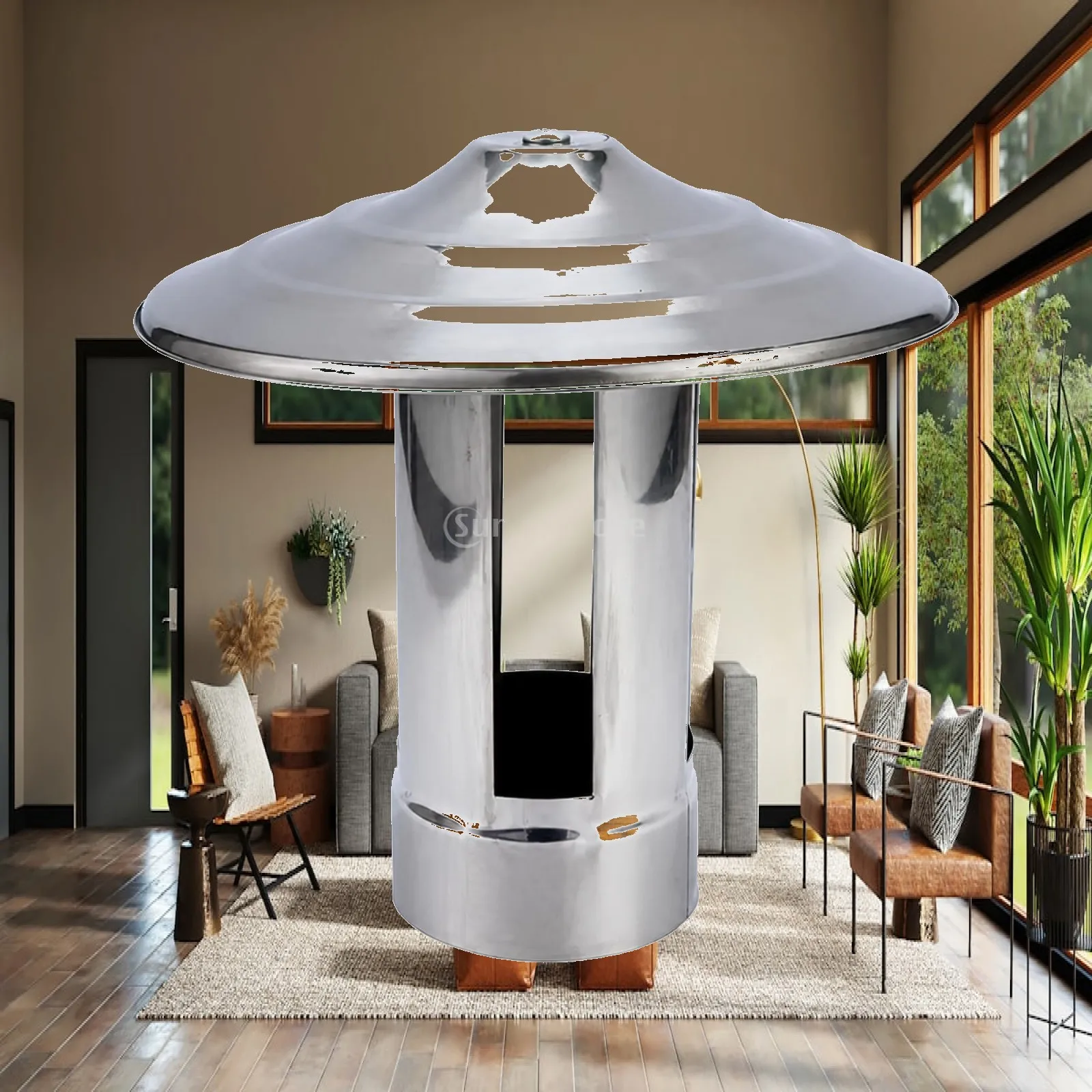 Stainless Steel Flue Rain Cap Weatherproof Chimney Flue Cover for Outdoor Smoke Exhaust Systems, Wood-Combustion Stoves
