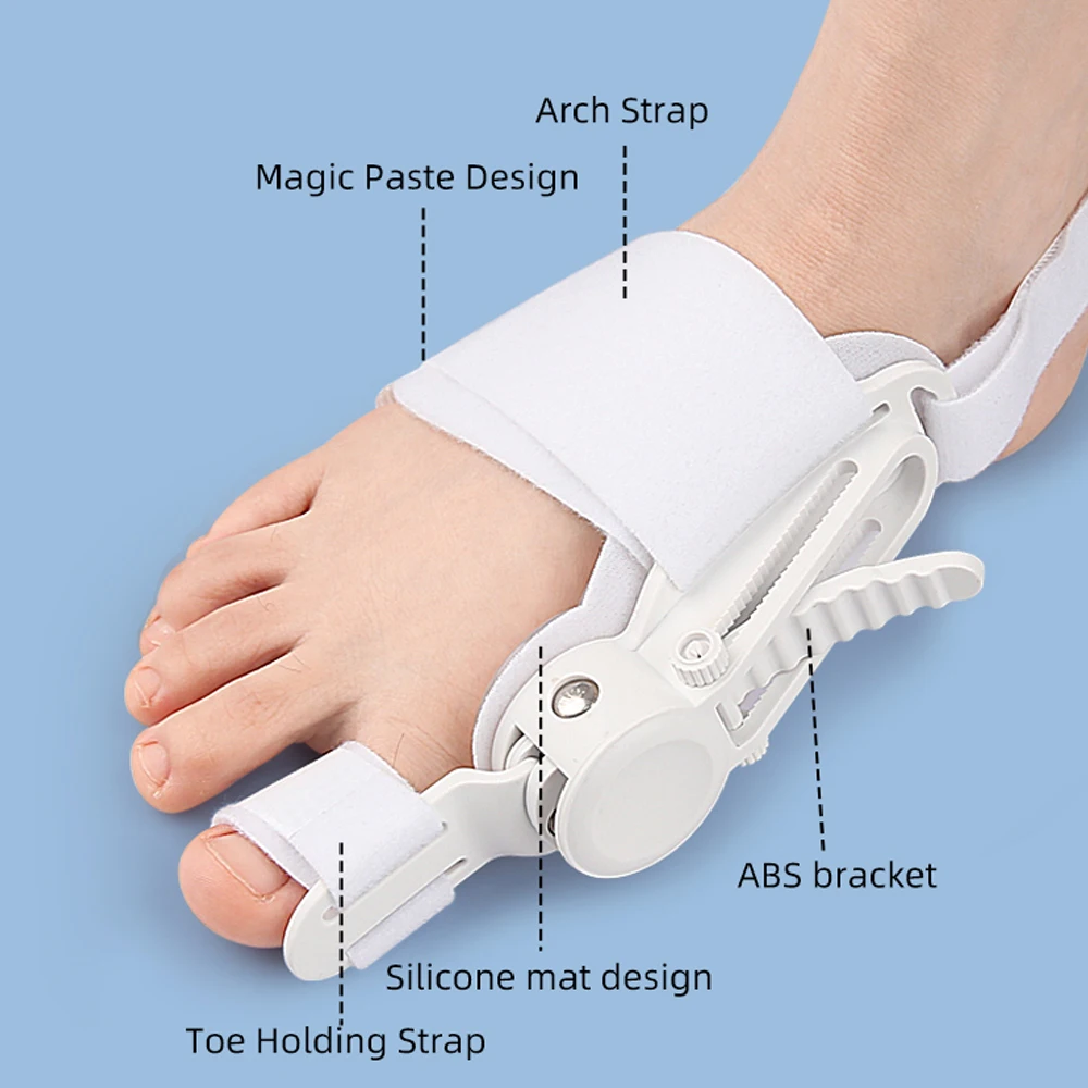 1Pcs Bunion Corrector Orthopedic Toe Straightener, Adjustable Splint Bunion Pads Day Night Support with Toe Separator for Bunion