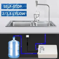 Bomba de agua eléctrica de 12V para sistema dispensador de agua de caravana, bomba de succión automática para grifo de cocina de 2L/min, 3,5l/min