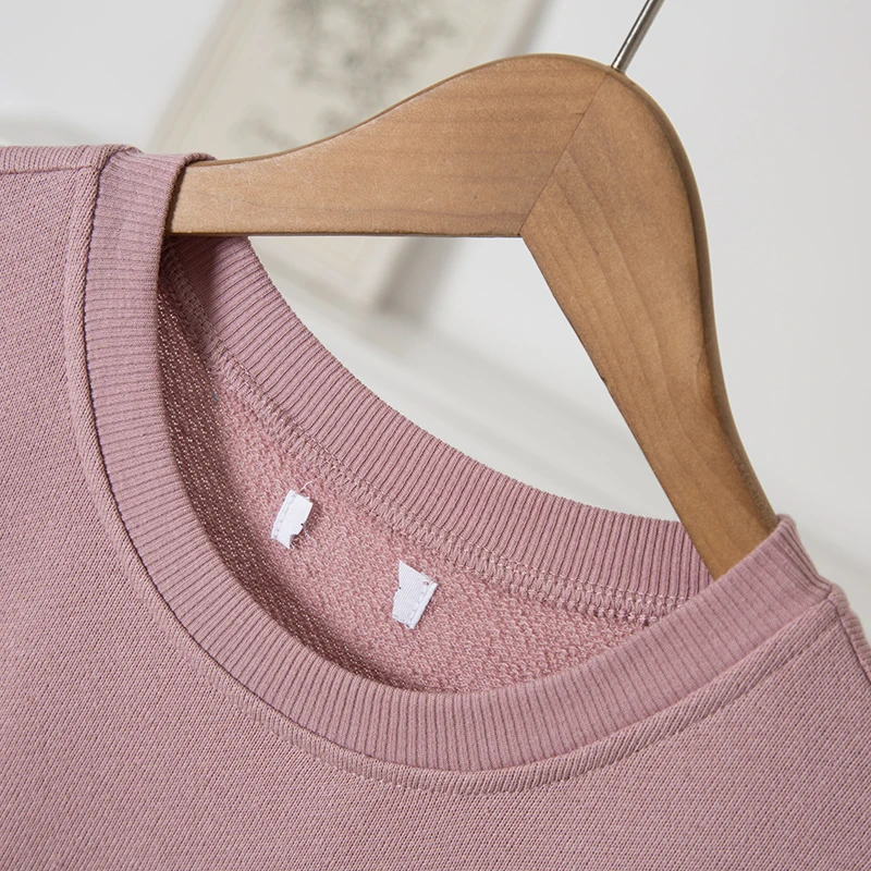 T-shirt en coton absorbant la sueur respirant Dr femme ample ort Sve rond Ne vêtements de maison Spwear décontracté été Dr