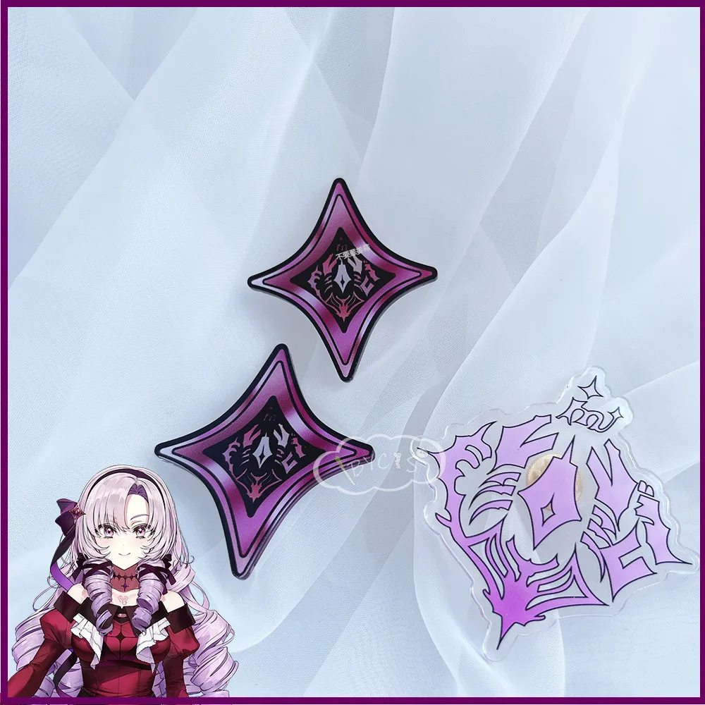 NIJISANJI Vtuber Hyakumantera Salome Cos Hairpin Cosplay Brooch Headdress Costume Anime Prop Jewelry Accessories