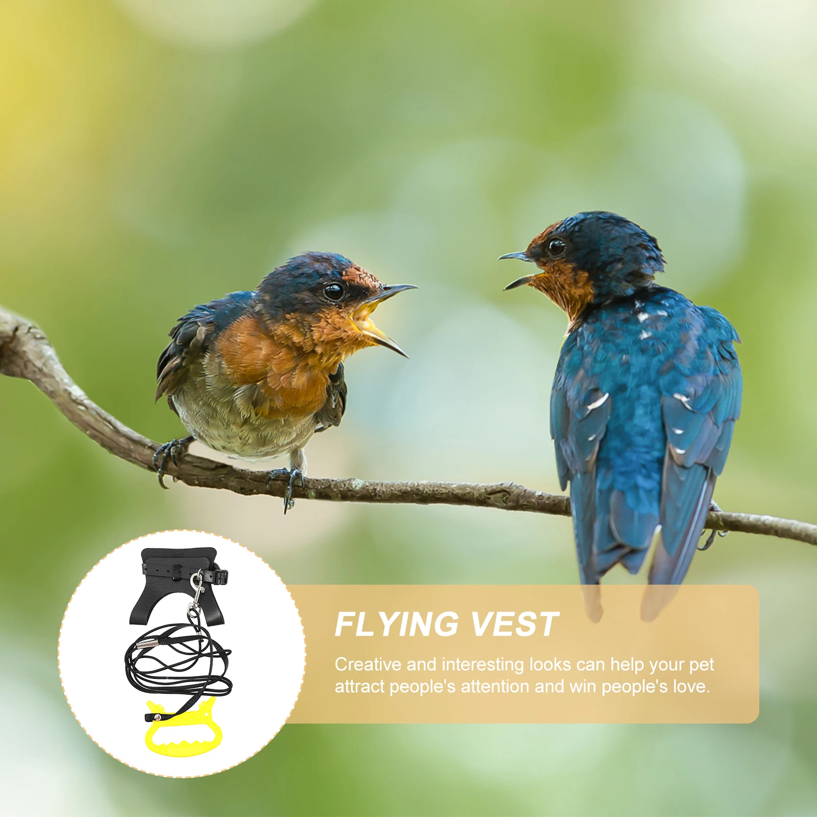 

Parrot Flight Vest Adjustable Bird Harness for Harnesses Birds Traction Rope Leash Parrots Flying Training