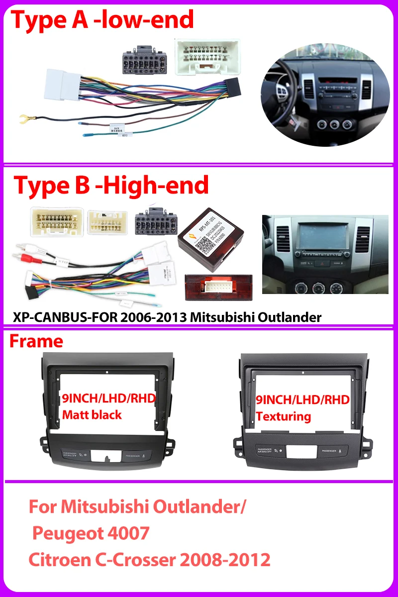 Car Radio Multimidia Player For Mitsubishi Outlander XL  2005-2012 For Citroen C-Crosser For Peugeot 4007 2006-2012 4G Android