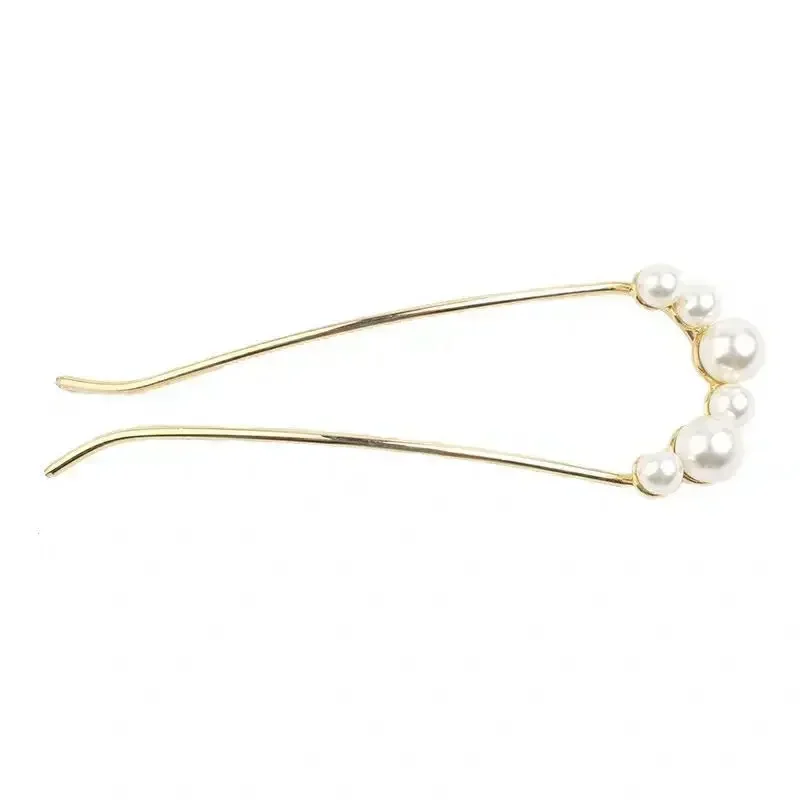 الكورية نمط U على شكل دبابيس الشعر مقاطع الشعر للنساء أنيقة شوك معدنية خمر اللؤلؤ تصفيف دبابيس الشعر أدوات تصفيف الشعر الهدايا