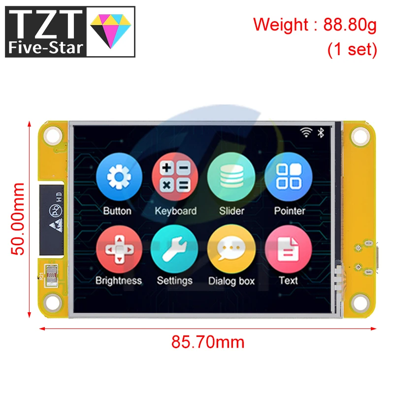 TZT ESP32 LVGL WIFI&Bluetooth Development Board 2.8 inch LCD TFT Module 240*320 Smart Display Screen With Touch WROOM