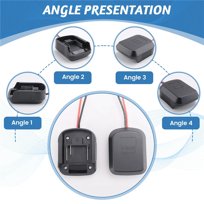 

AB42-2Pc Battery Adapter For 18V Lithium Battery Power Tool Connector Adapter Dock Holder For Power Tool BL1830 BL1840 Du