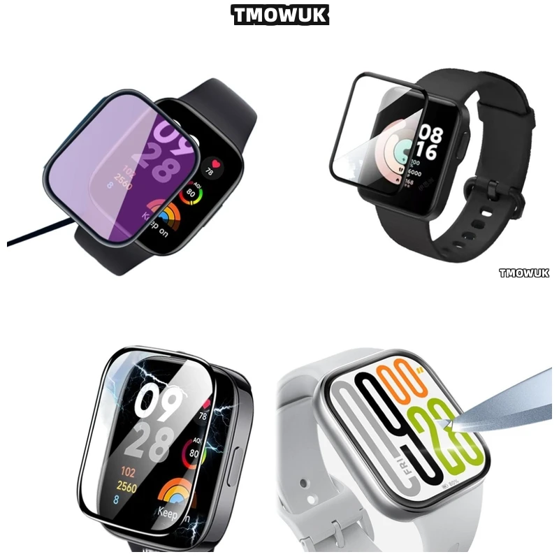 

For Xiaomi Redmi Watch 2 3 4 5 MOVE Lite Active - Full Cover 3D Soft Screen Protector - Anti-Scratch - PMMA