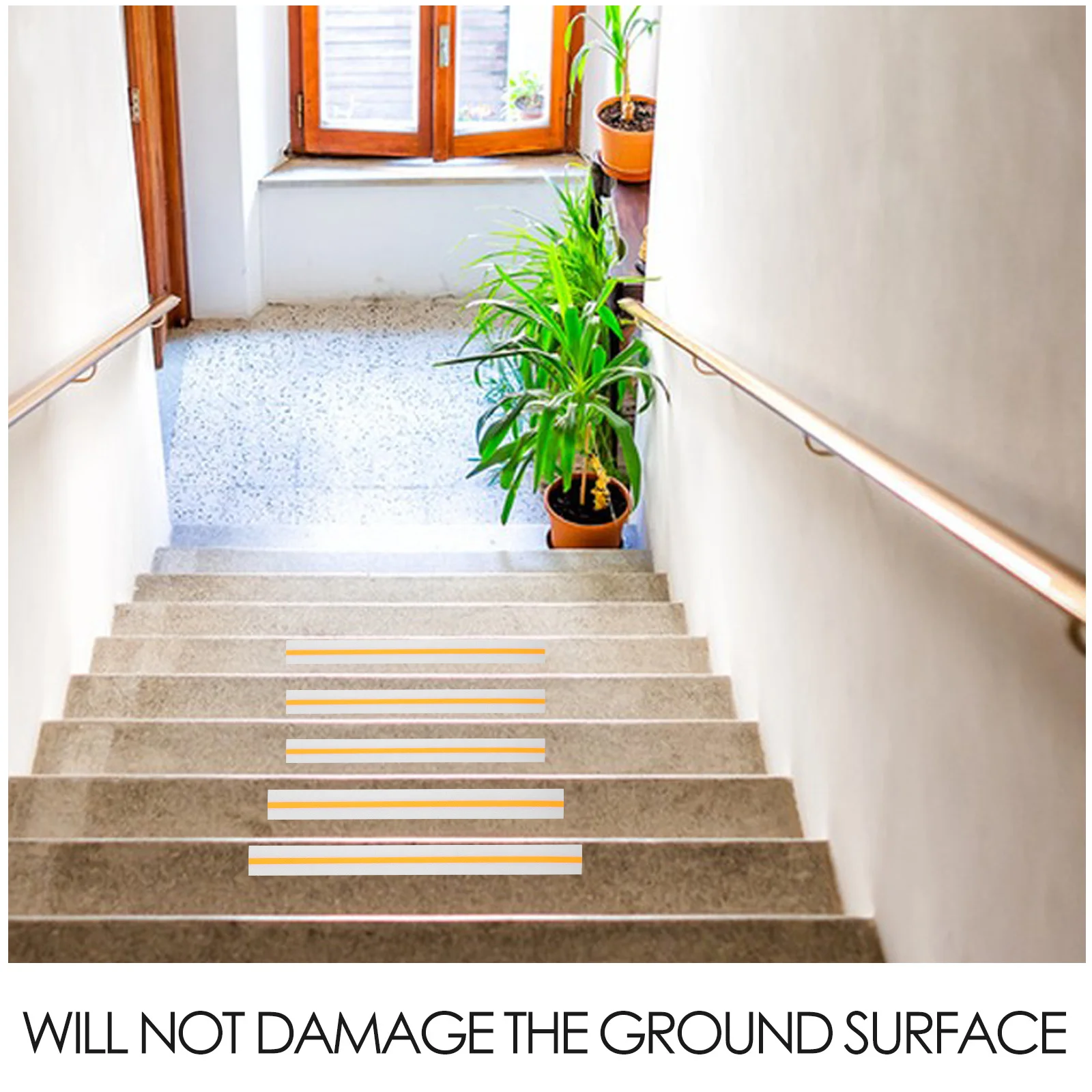 شرائط الدرج غير القابلة للانزلاق تتوهج في شريط أمان عاكس داكن للخطوات والأرضيات للاستخدام الداخلي والخارجي ومضاد للانزلاق #4