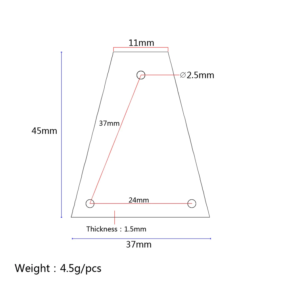 

3 Holes Core Cover Guitar Accessories Truss Rod DIY Aluminum Alloy