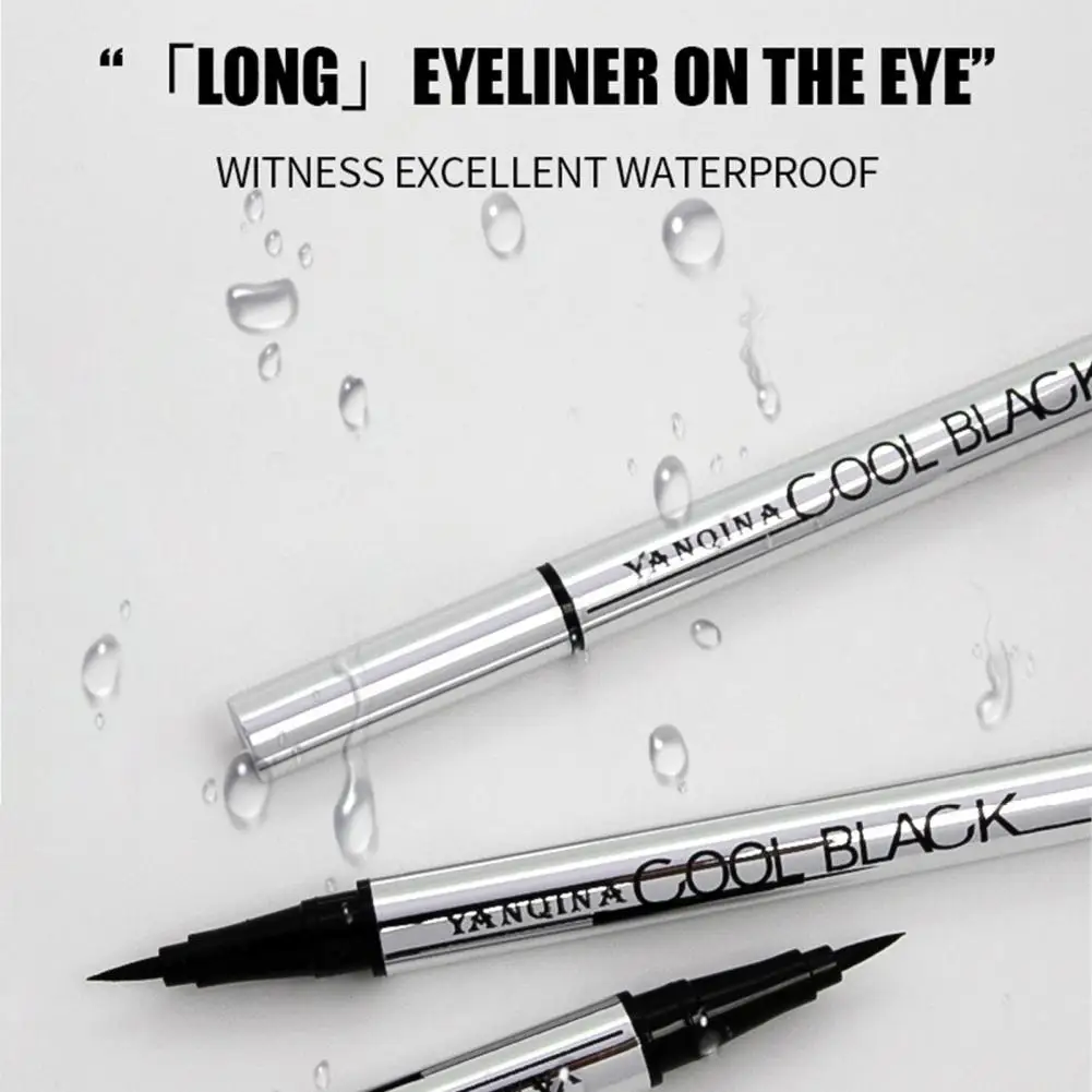 Anti-smudge Liquid Eyeliner Waterproof Black Eyeliner Long-lasting Fine Nib for Even Lines Sweat Water Resistant for Women