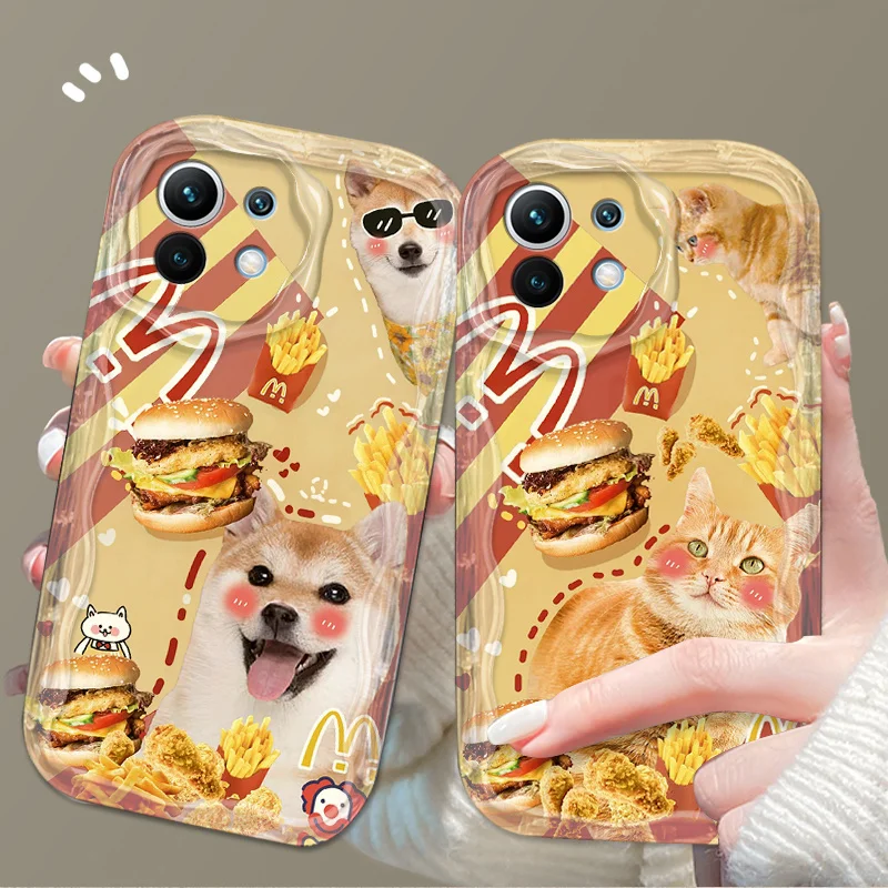 Coque souple Cat and Dog Wave pour Xiaomi, Mi 13T Pro, 12T, 11 Lite, 5G NE, 11i, 12, 13, 10T, 10i, POCO Bery Pro, NDavid Tage, HTX6, X5, F3, F4, F5, Lovely