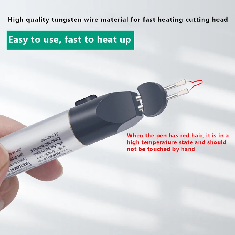 1PCS Burning Line Pen for Burner Battery Operated Trim Burn and Melt Thread Electric Soldering Iron Fast Welding Crayon