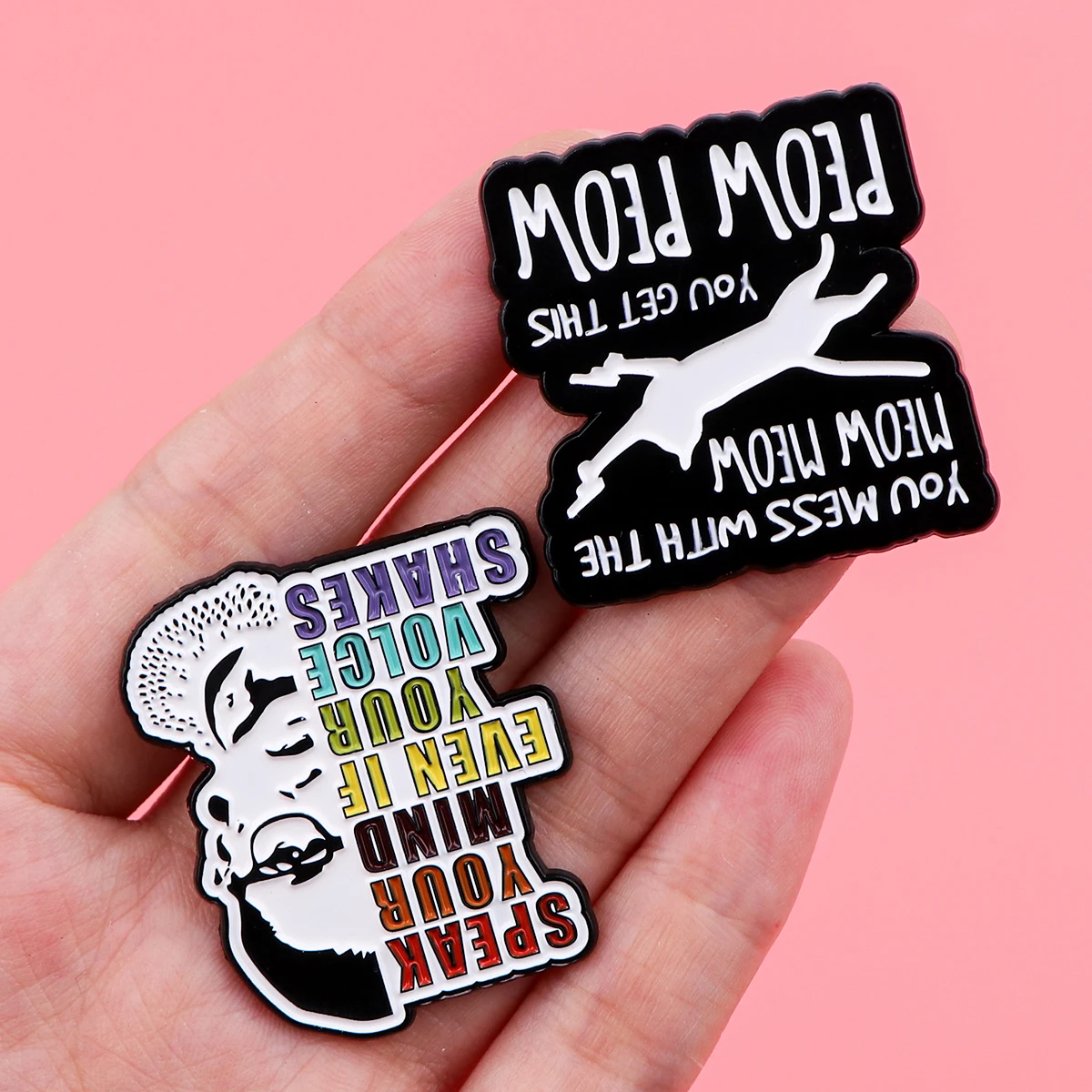 Funny Quotes Enamel Pin Heart Brooch Pines Quotation Lapel Pins Badge on Backpack Costume Accessories Animal Jewelry Girls Gifts