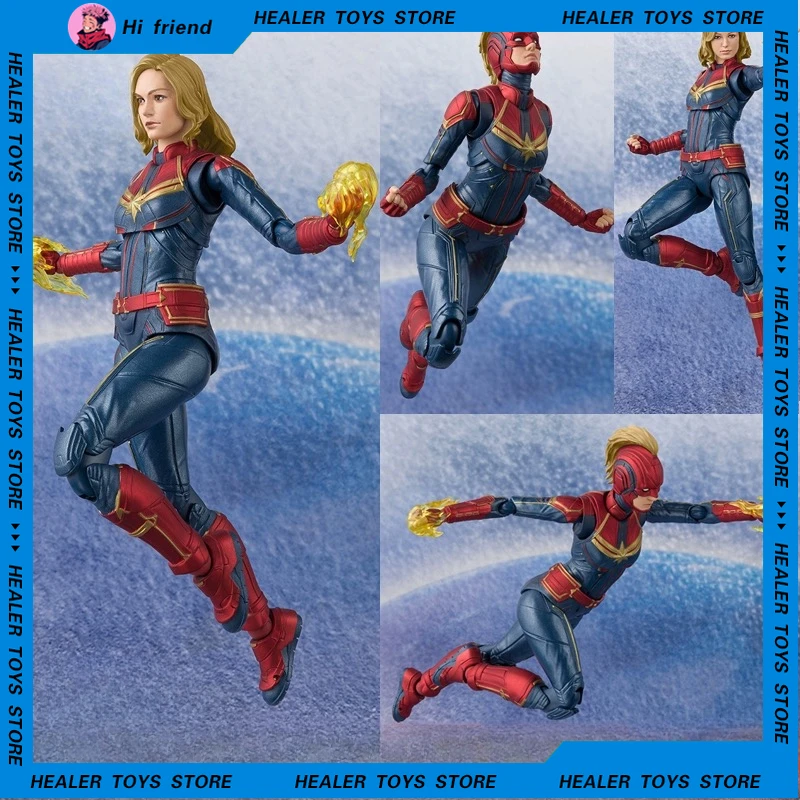 15cm Marvel Marvel Super-Heroes Superwoman Anime Figure Captain Marvel Model Peripherals Anime Action Desktop Decorations Toys