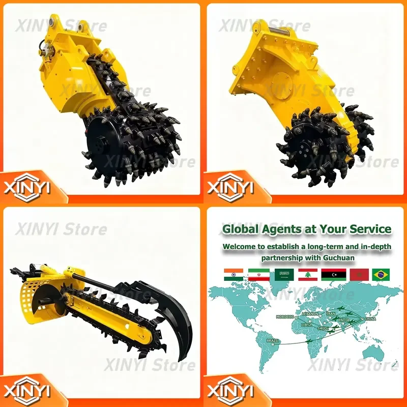 Rotary Drum Cutter For Rock Drum Cutting Trencher Milling Cutter With Bearing For Concrete Pavement Construction
