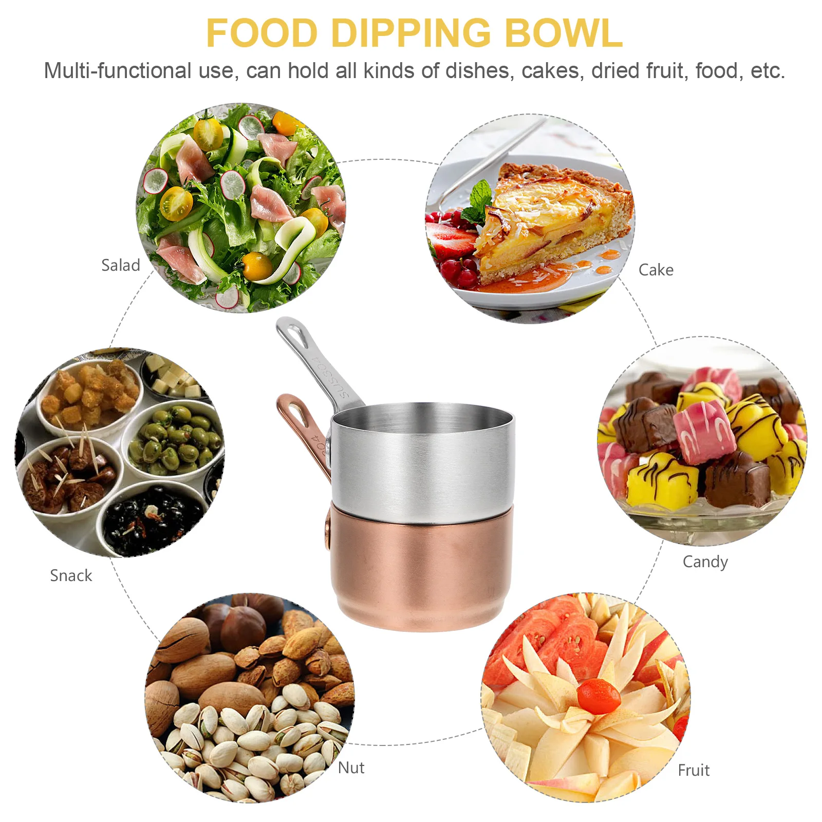 

2pcs Stainless Steel Sauce Pan High Temperature Resistance Mini Soup For Home Kitchenware Hot Teppanyaki Cooking Tool Household