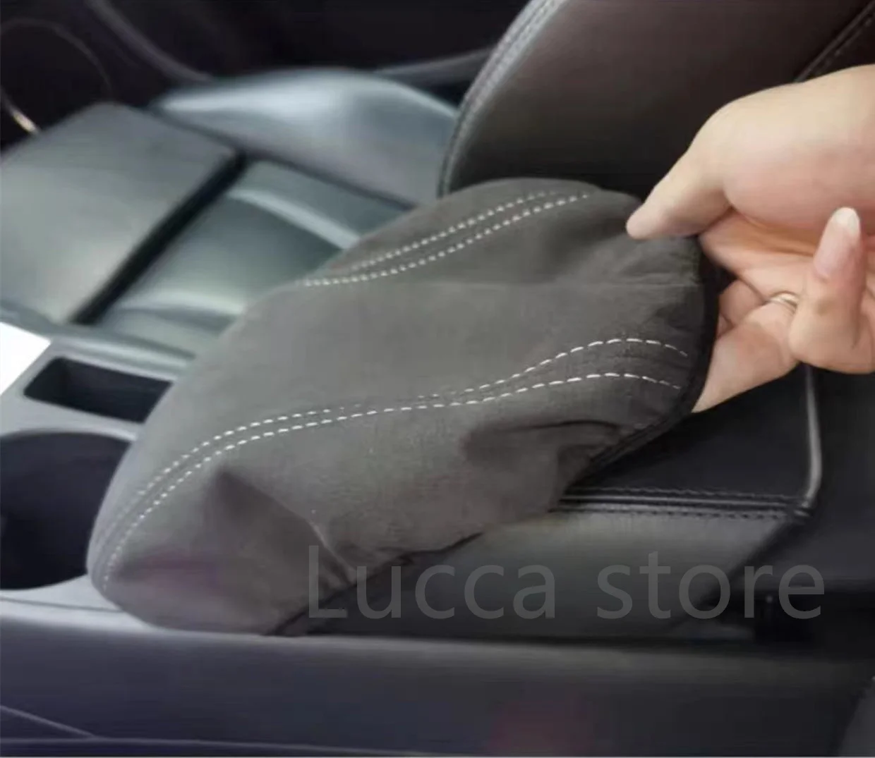 Suede warp For Mercedes-Benz GLA X156 CLA C117 A Class W176 Accessory Leather Central Armrest Box Protection Sleeve modification