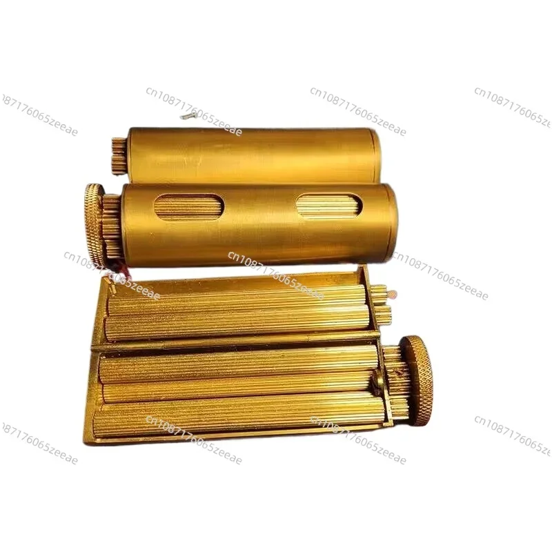 Retro Nostalgia Antique Style Brass Material Manual Mechanical Feeling Tobacco Rolling Machine